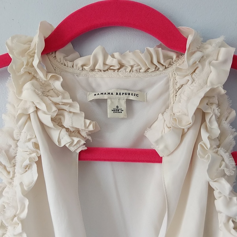 Lot of 2 Banana Republic Blouse Top sz S Silk